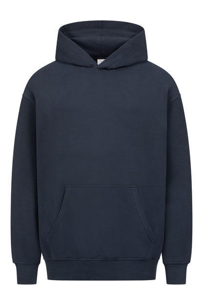 Regular Fit Hoodie aus Bio Baumwolle - Navy Blue