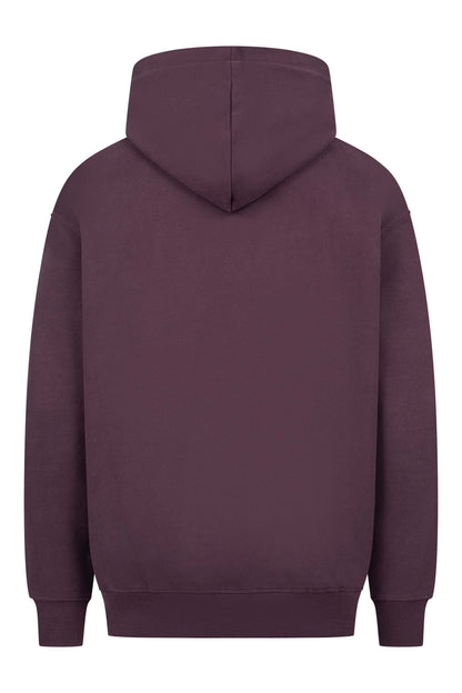 Rückansicht Rapanui Regular Fit Hoodie  aus GOTS Bio Baumwolle, Unisex, Plum Perfect