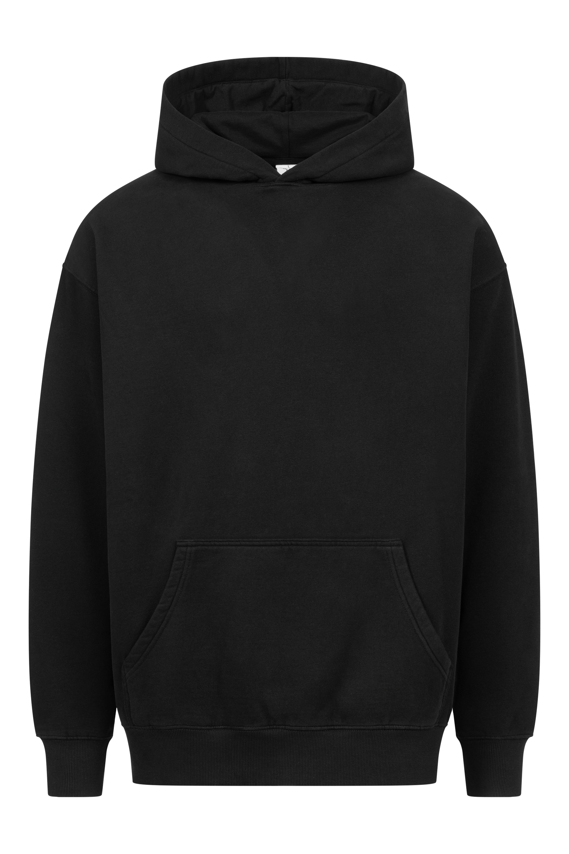 Schwarzer Rapanui Basic Oversize Hoodie aus 100% Bio Baumwolle, GOTS zertifiziert