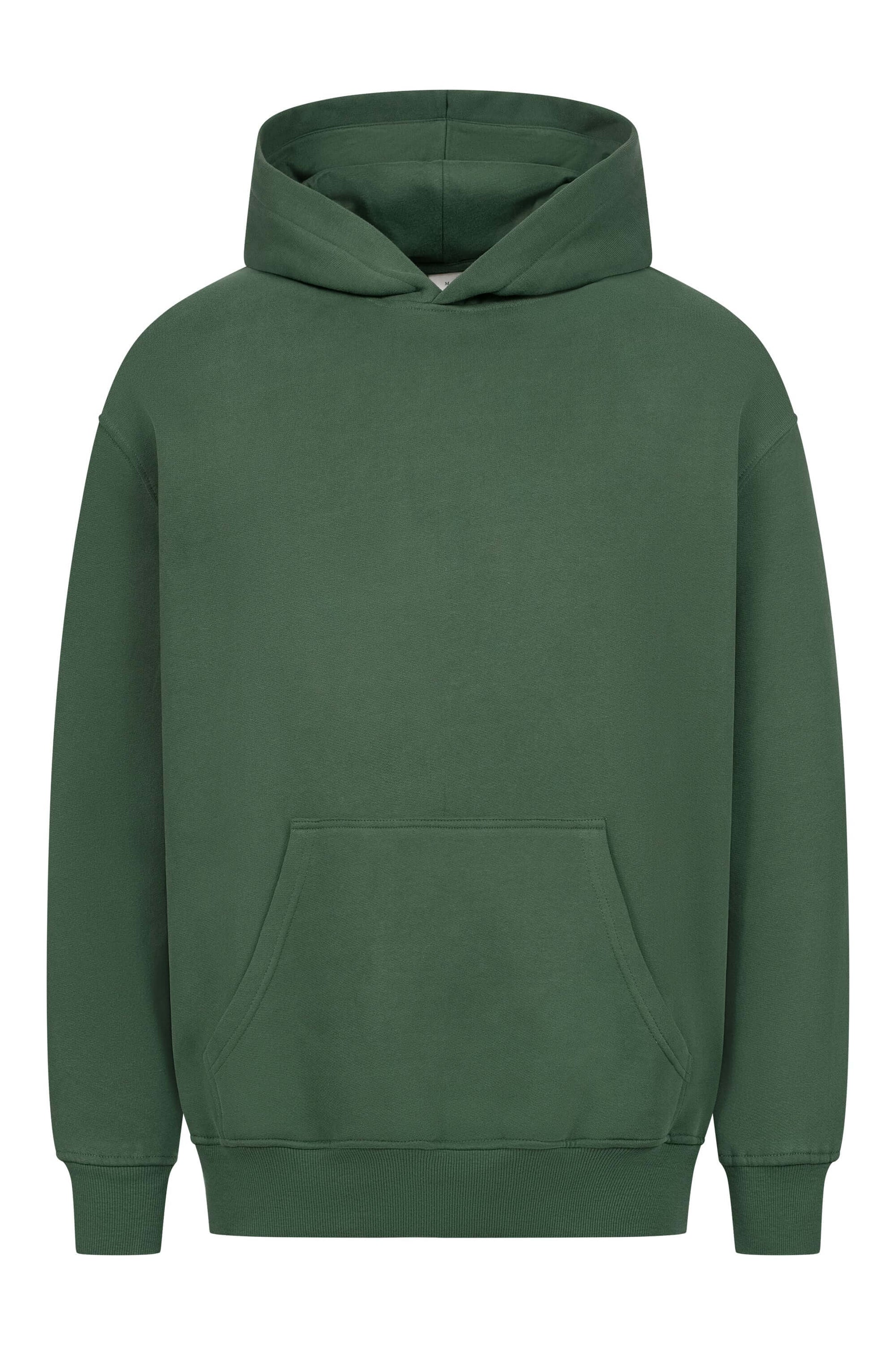 Rapanui Regular Fit Basic Hoodie aus GOTS Bio Baumwolle, Unisex, Pineneedle Green